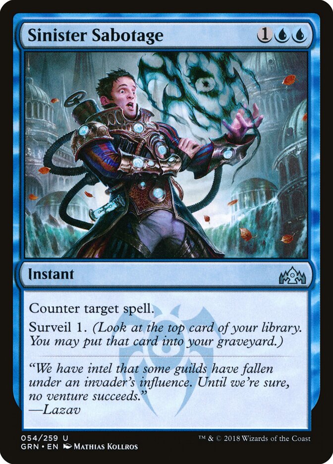 Sinister Sabotage card front
