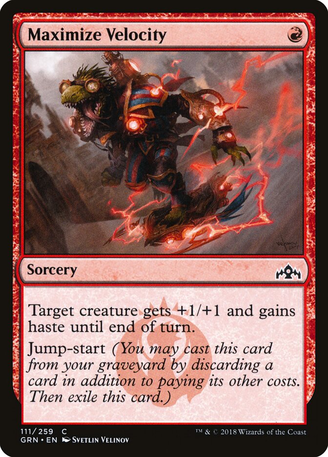 Maximize Velocity card front