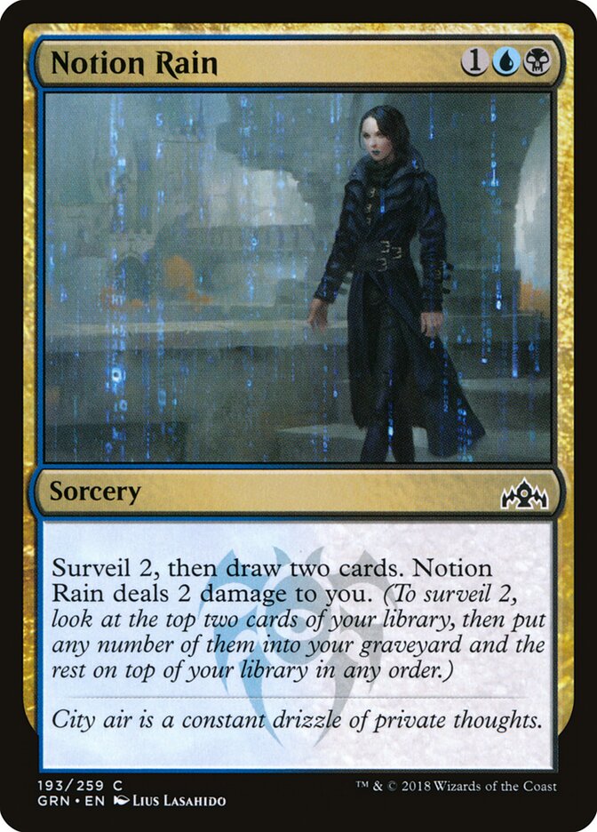 Notion Rain card front