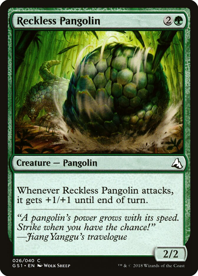 Reckless Pangolin card front