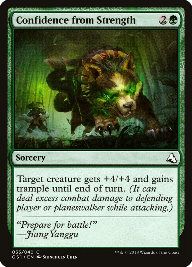 Confidence from Strength card front