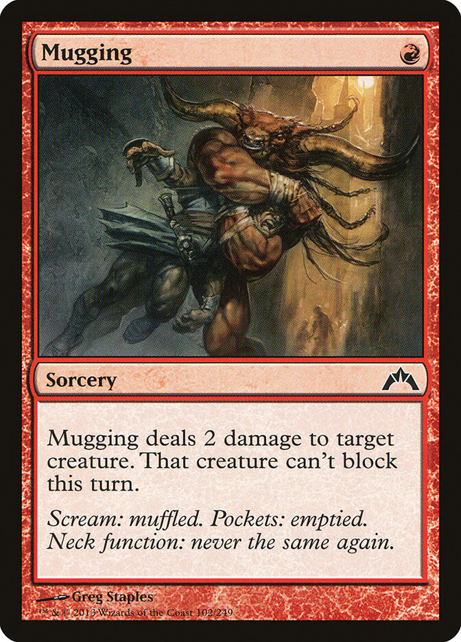 Mugging card front