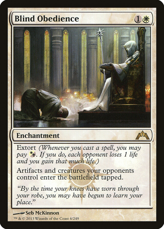Blind Obedience card front