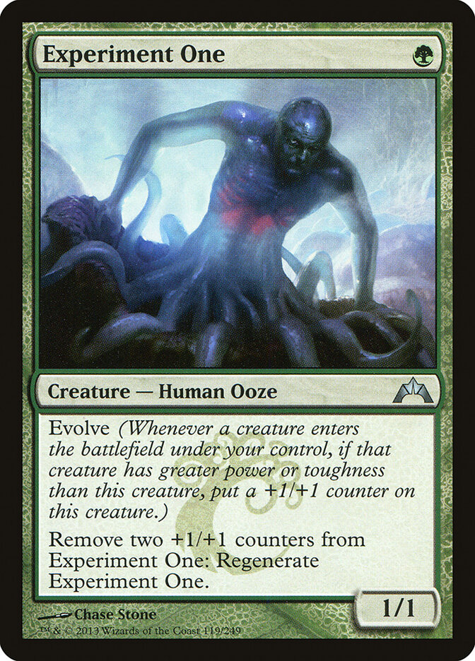 Experiment One card front