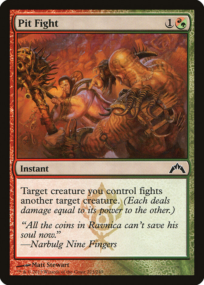 Pit Fight card front