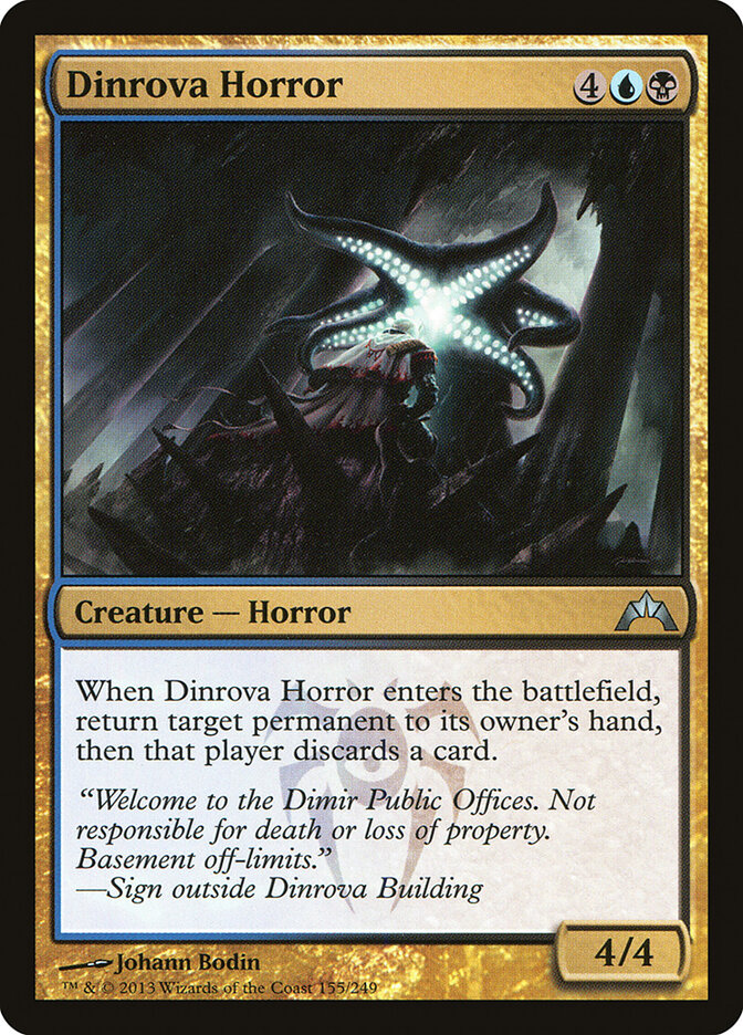 Dinrova Horror card front
