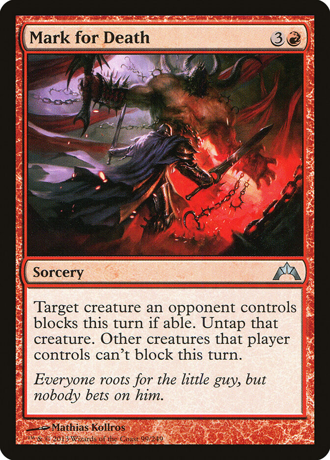 Mark for Death card front