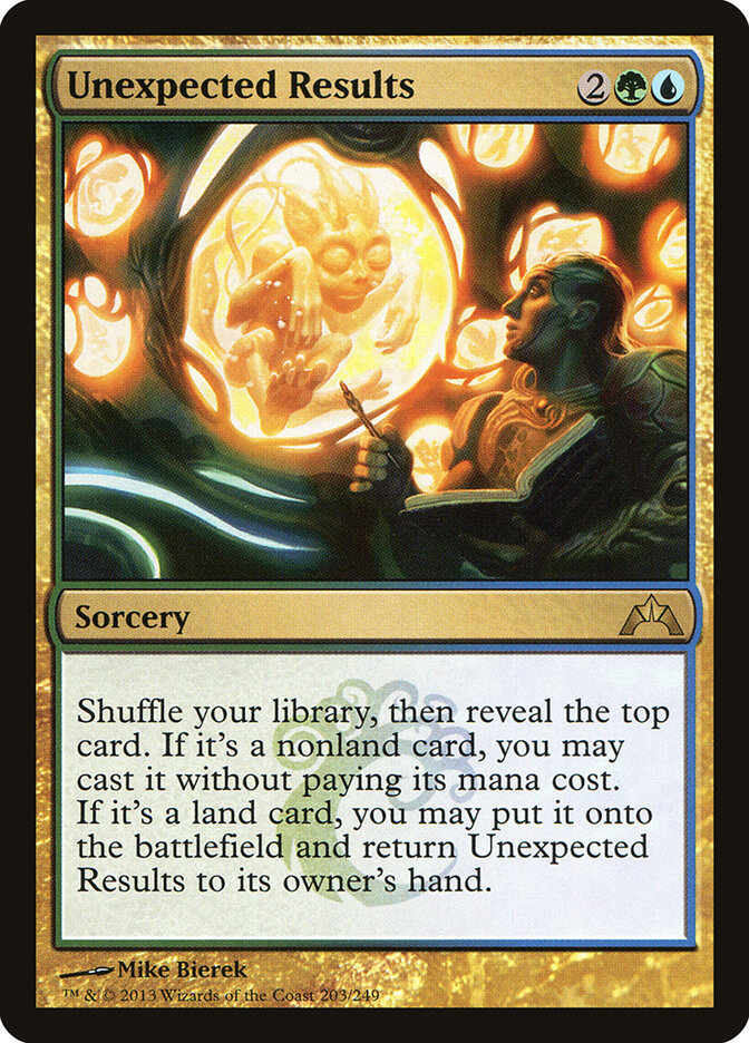 Unexpected Results card front
