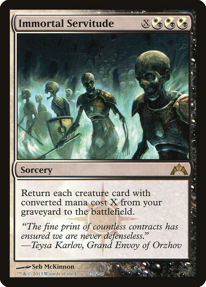 Immortal Servitude card front