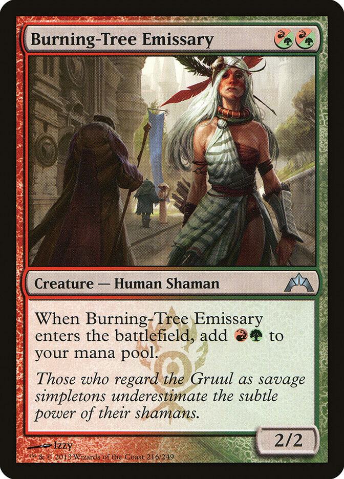 Burning-Tree Emissary card front