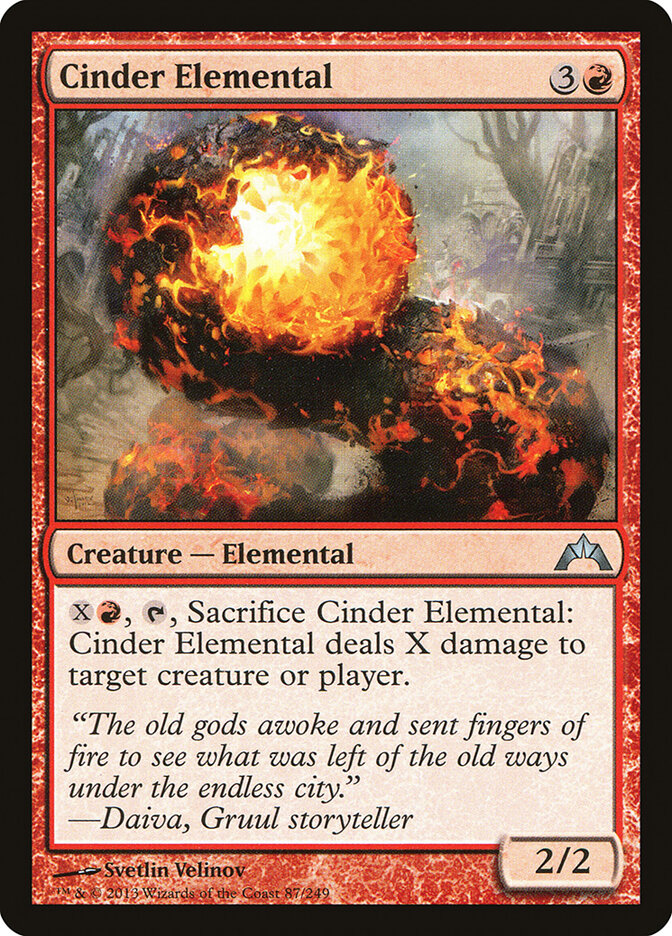 Cinder Elemental card front