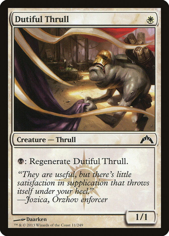 Dutiful Thrull card front