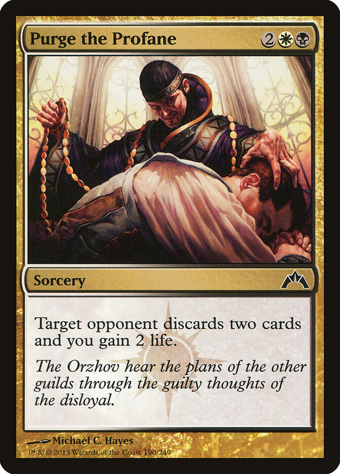 Purge the Profane card front