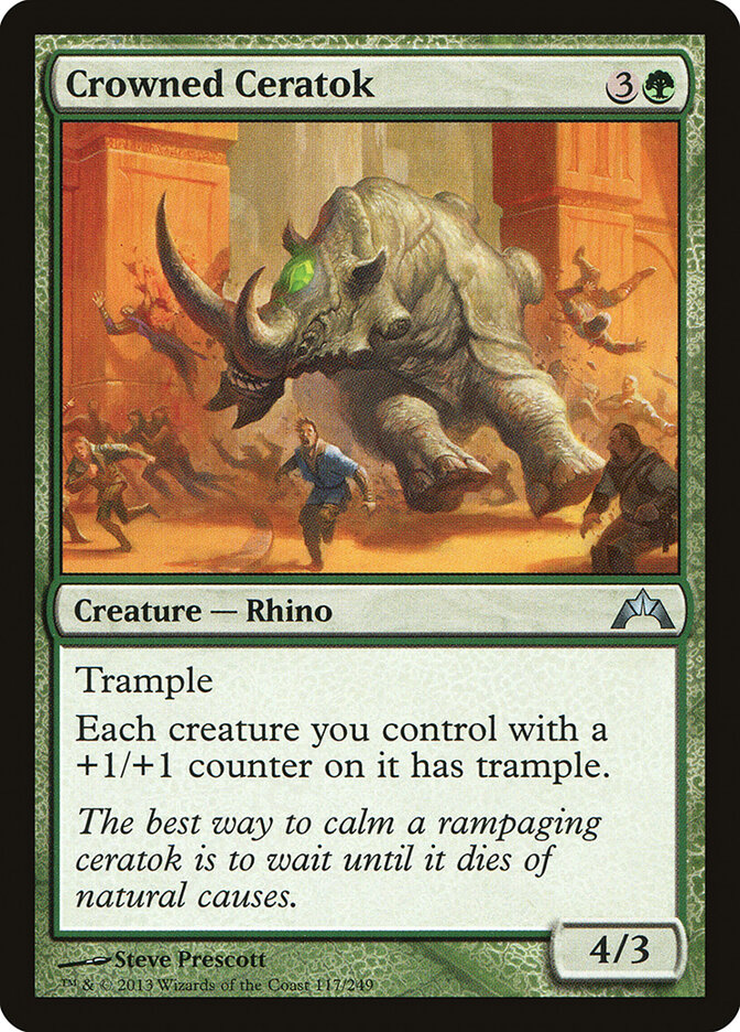 Crowned Ceratok card front