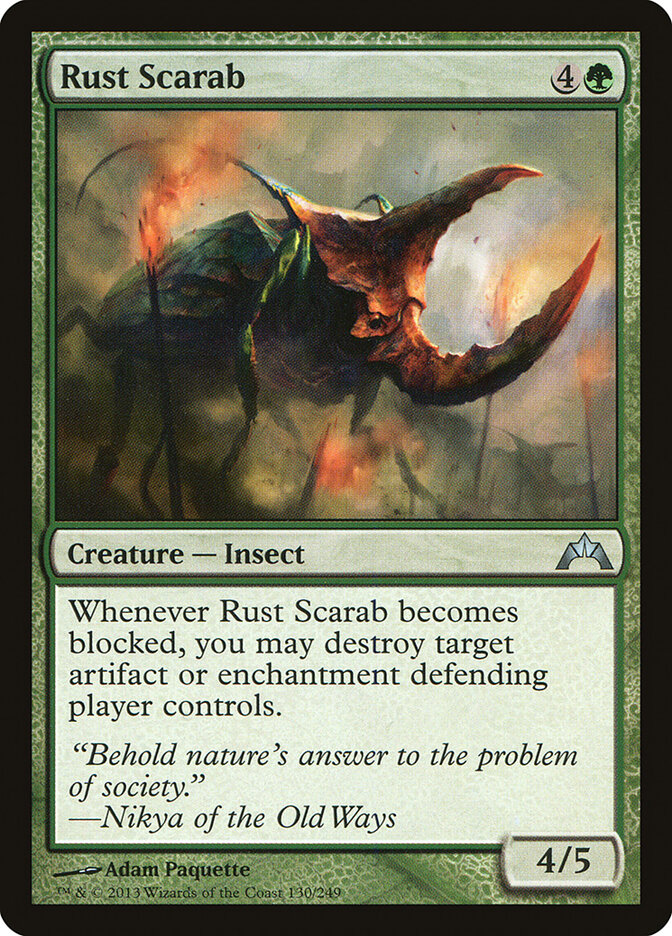 Rust Scarab card front