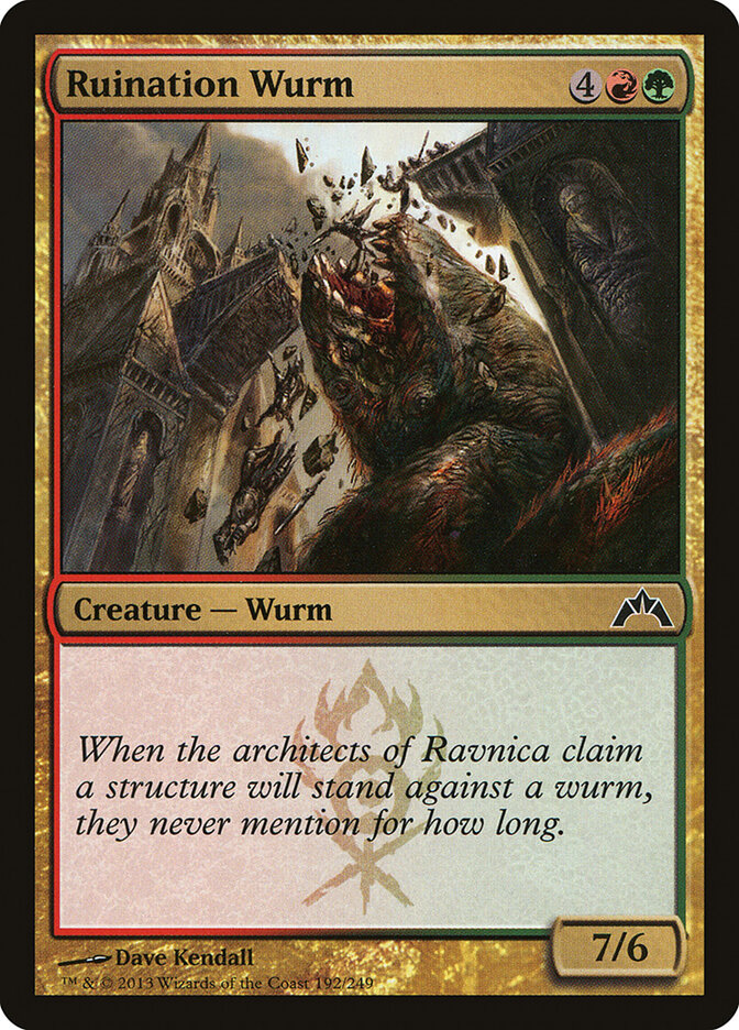 Ruination Wurm card front