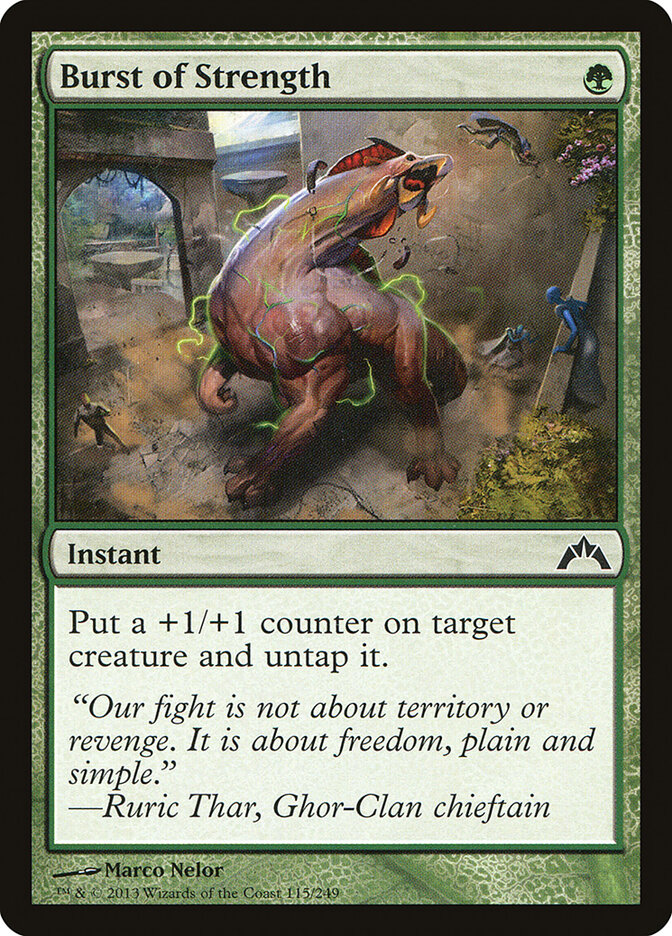 Burst of Strength card front