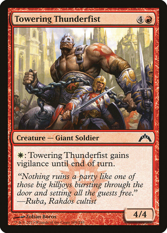 Towering Thunderfist card front