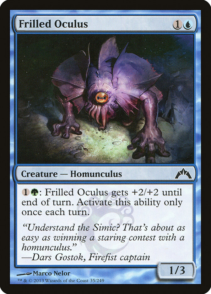 Frilled Oculus card front