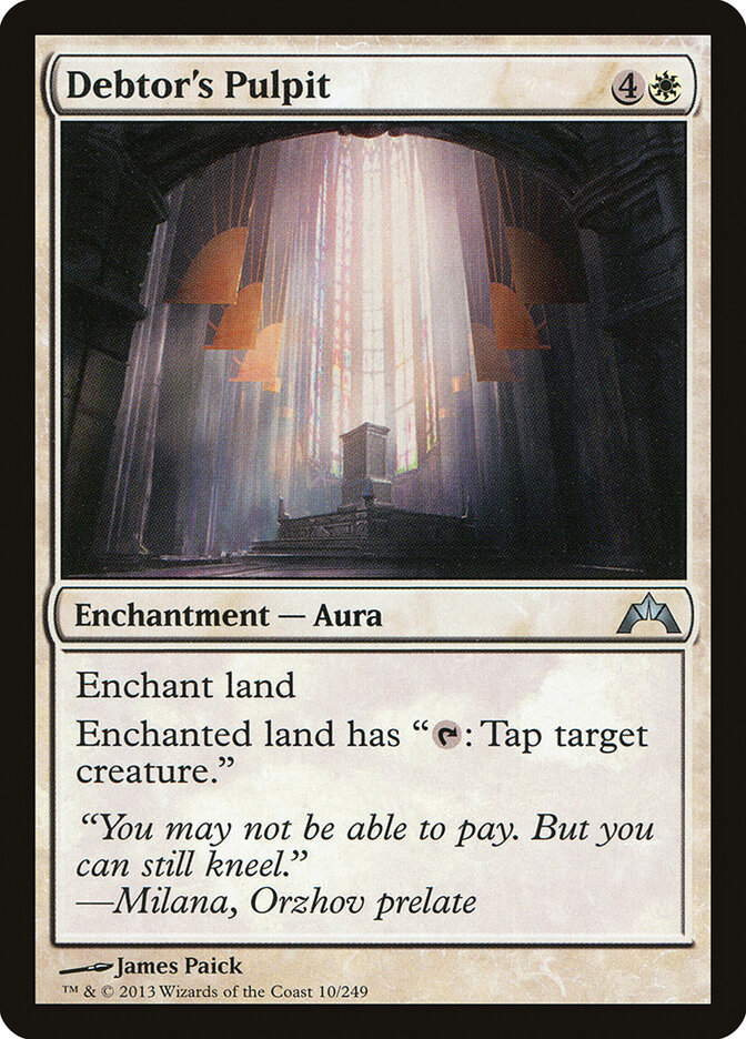 Debtor's Pulpit card front