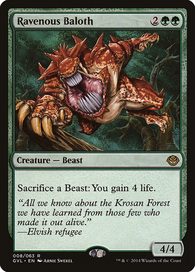 Ravenous Baloth card front