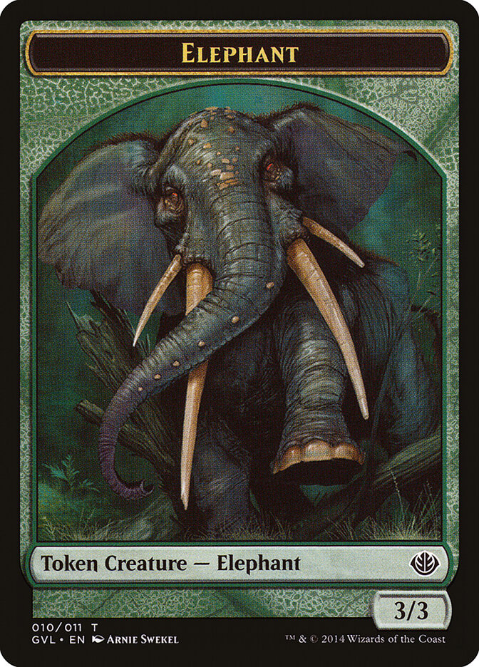 Elephant card front