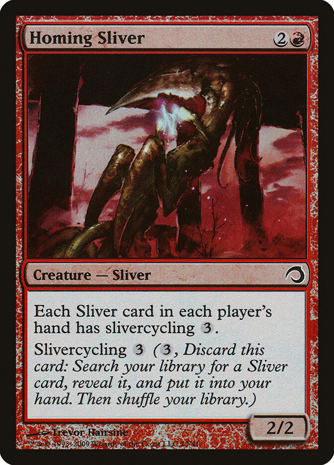Homing Sliver card front