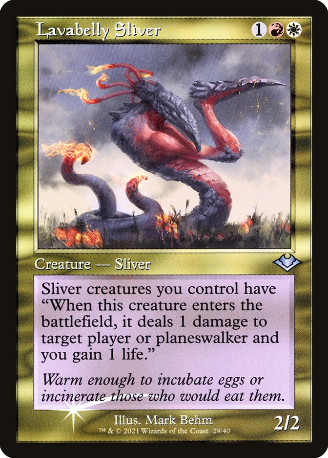 Lavabelly Sliver card front