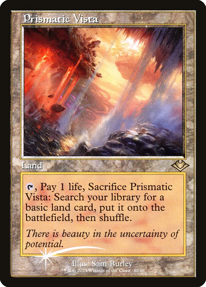 Prismatic Vista card front