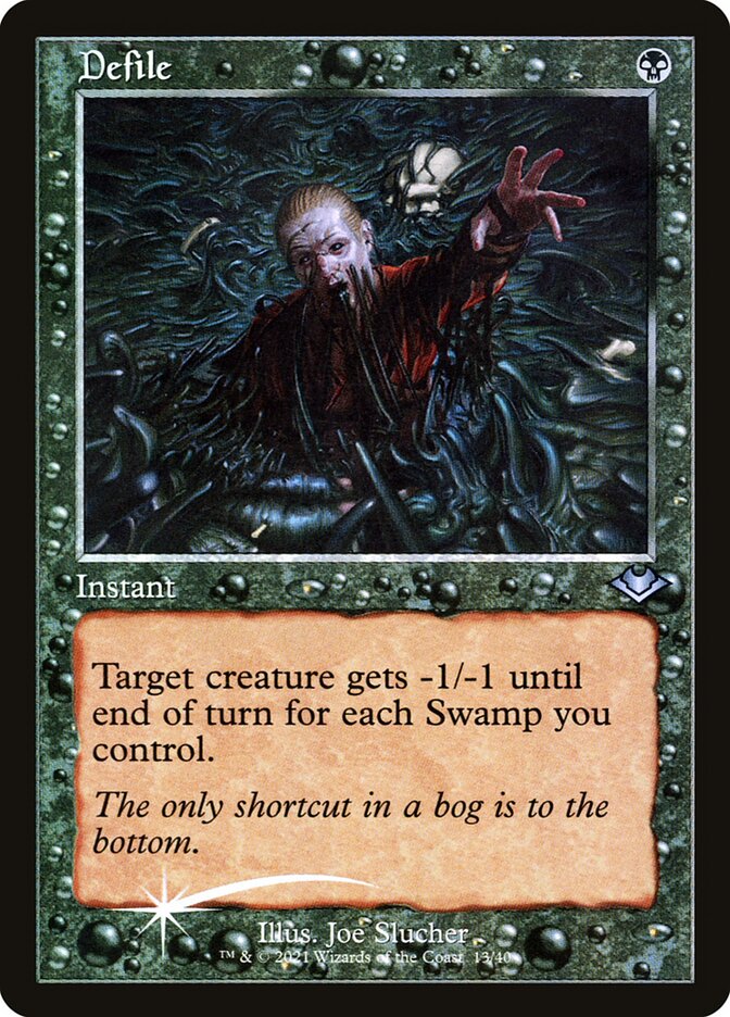 Defile card front