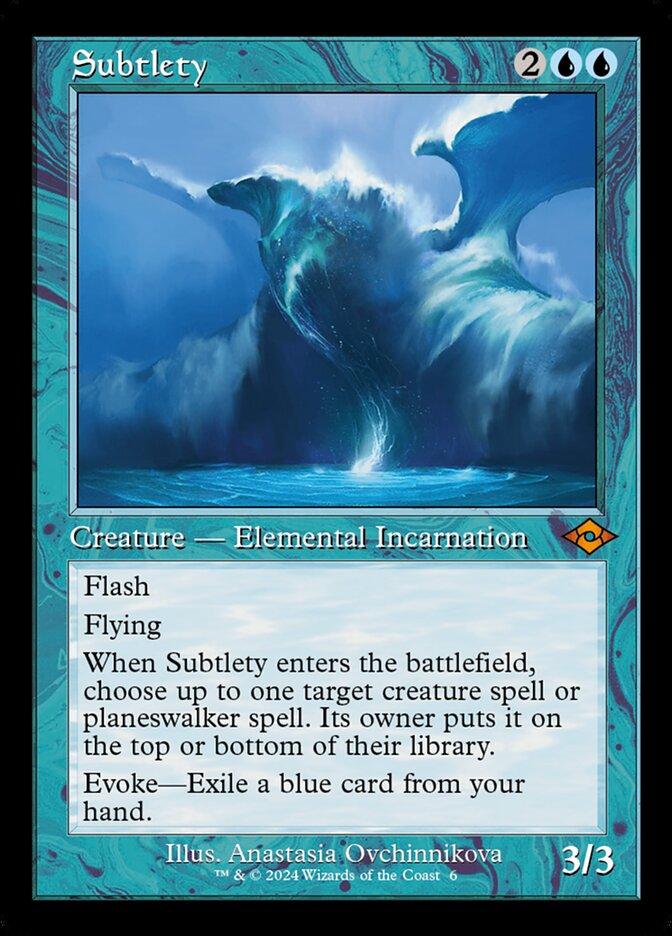 Subtlety card front