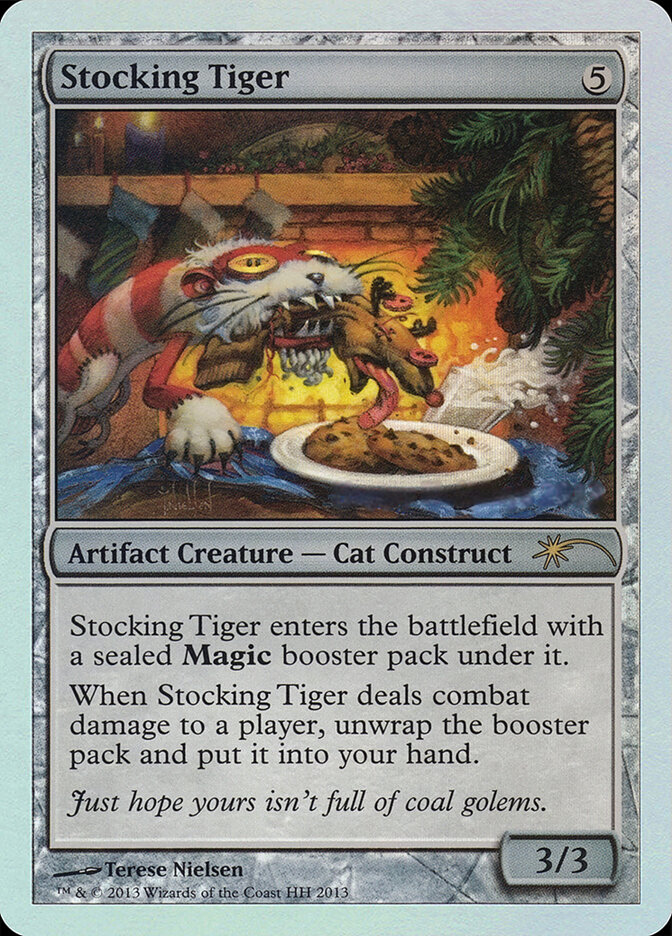 Stocking Tiger card front