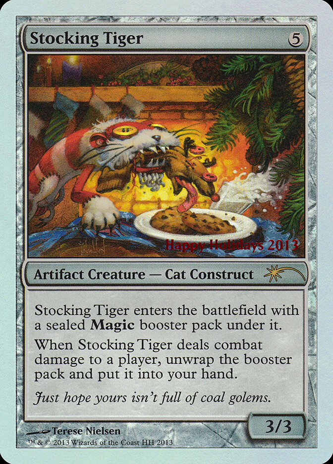 Stocking Tiger card front