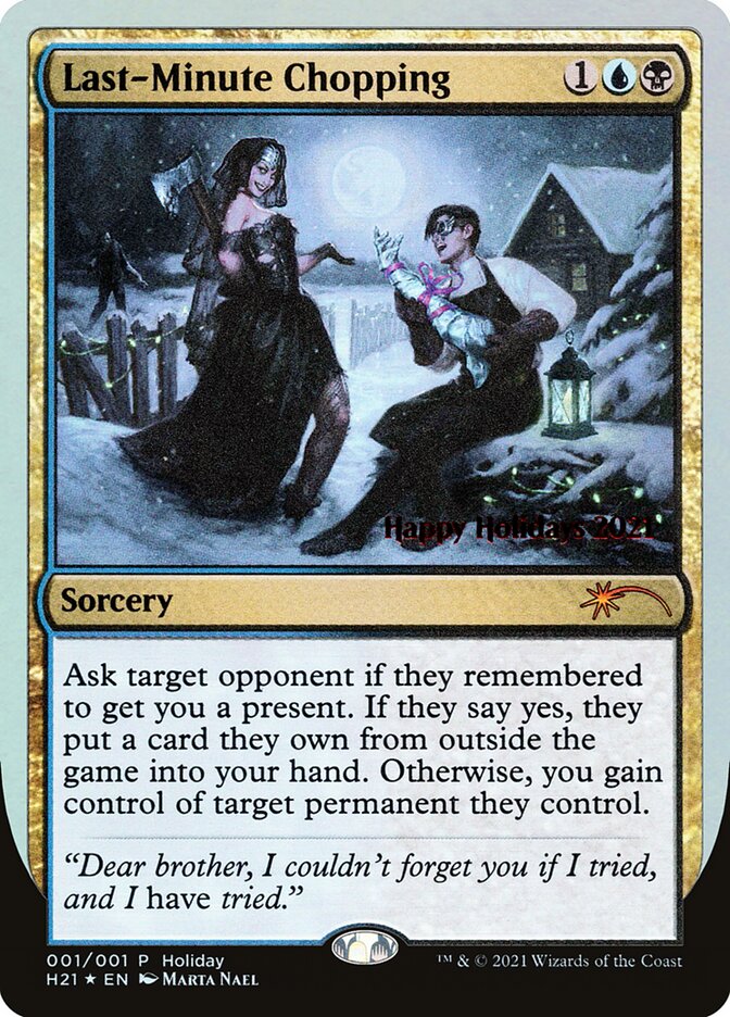 Last-Minute Chopping card front