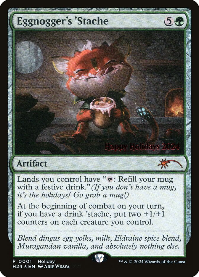 Eggnogger's 'Stache card front
