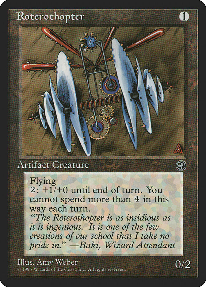 Roterothopter card front