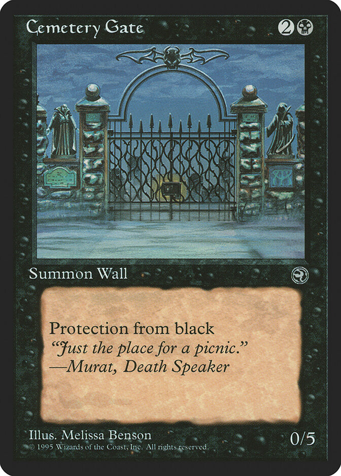 Cemetery Gate card front