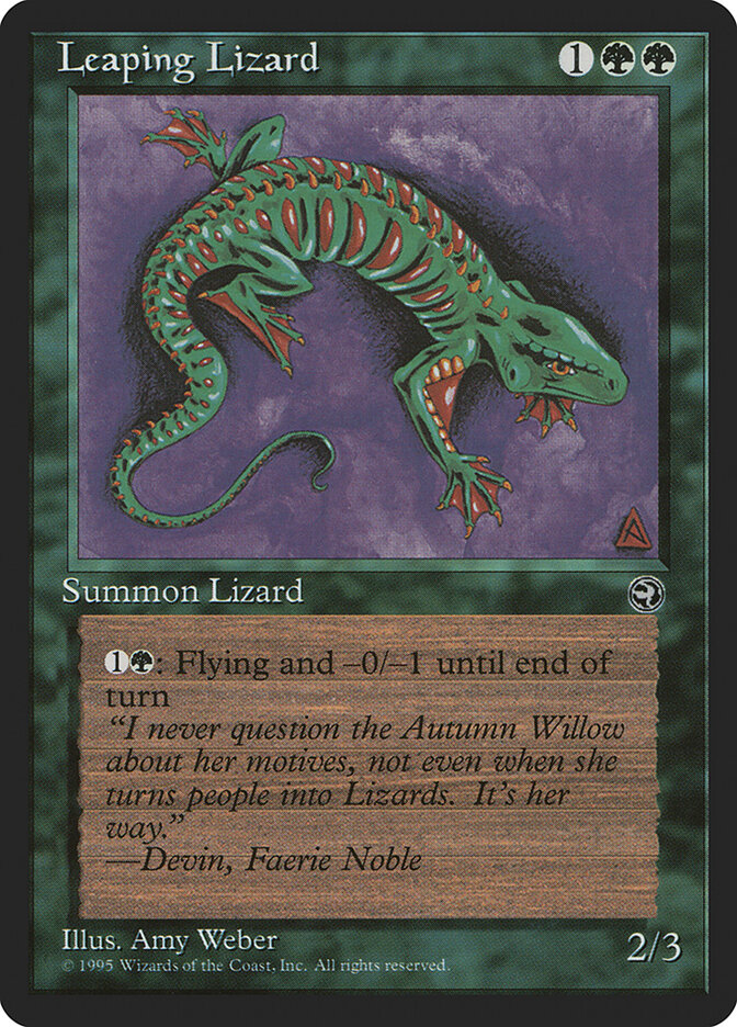 Leaping Lizard card front