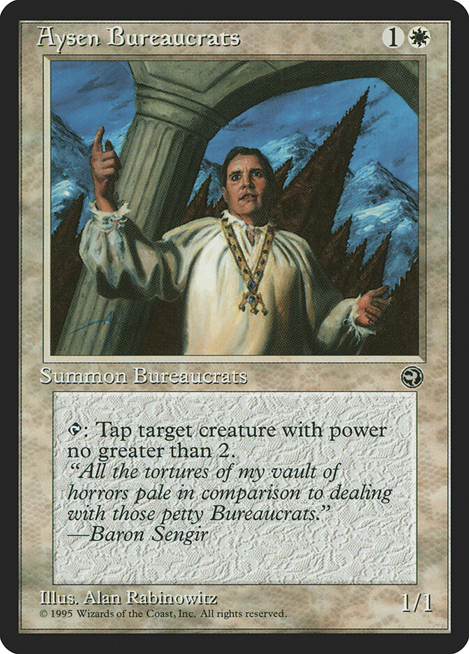 Aysen Bureaucrats card front