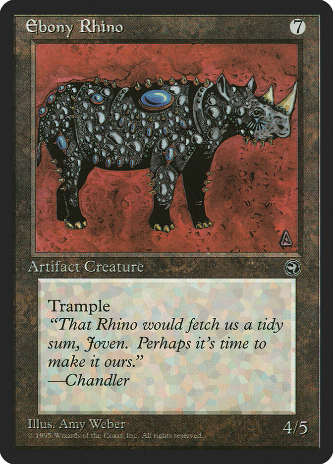 Ebony Rhino card front