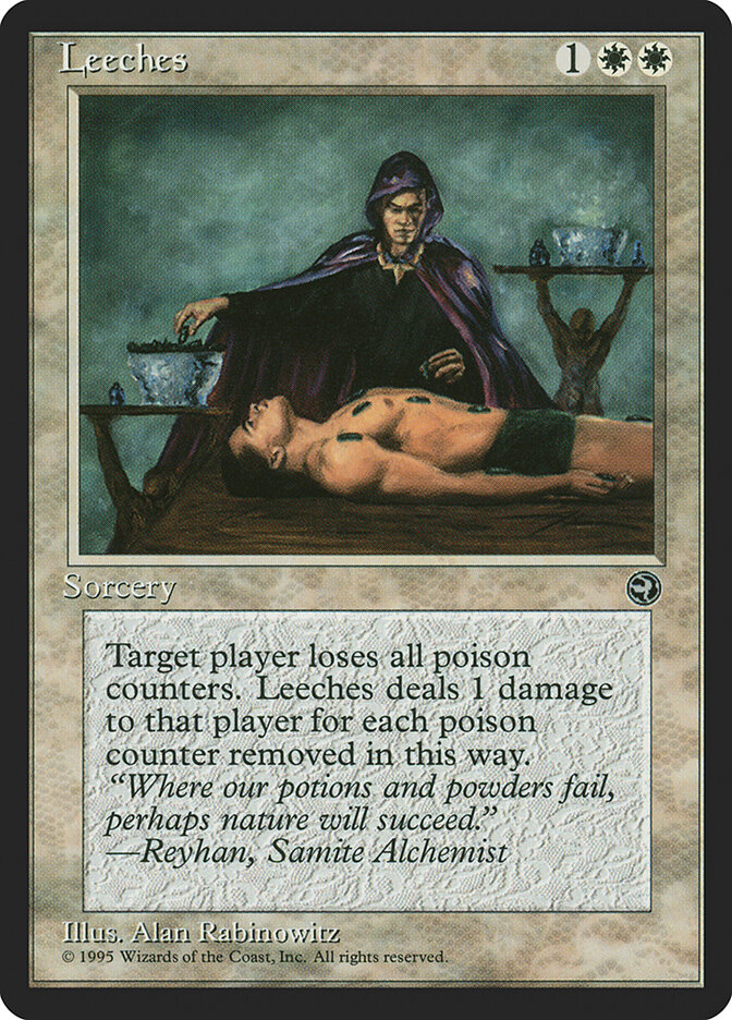 Leeches card front