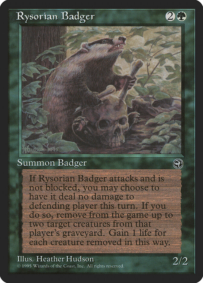 Rysorian Badger card front