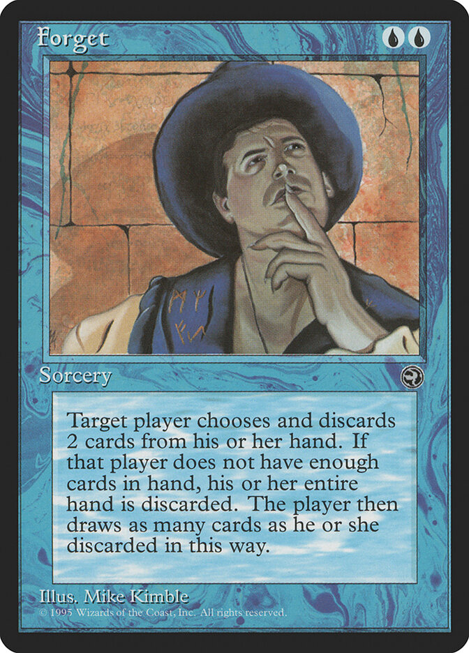 Forget card front