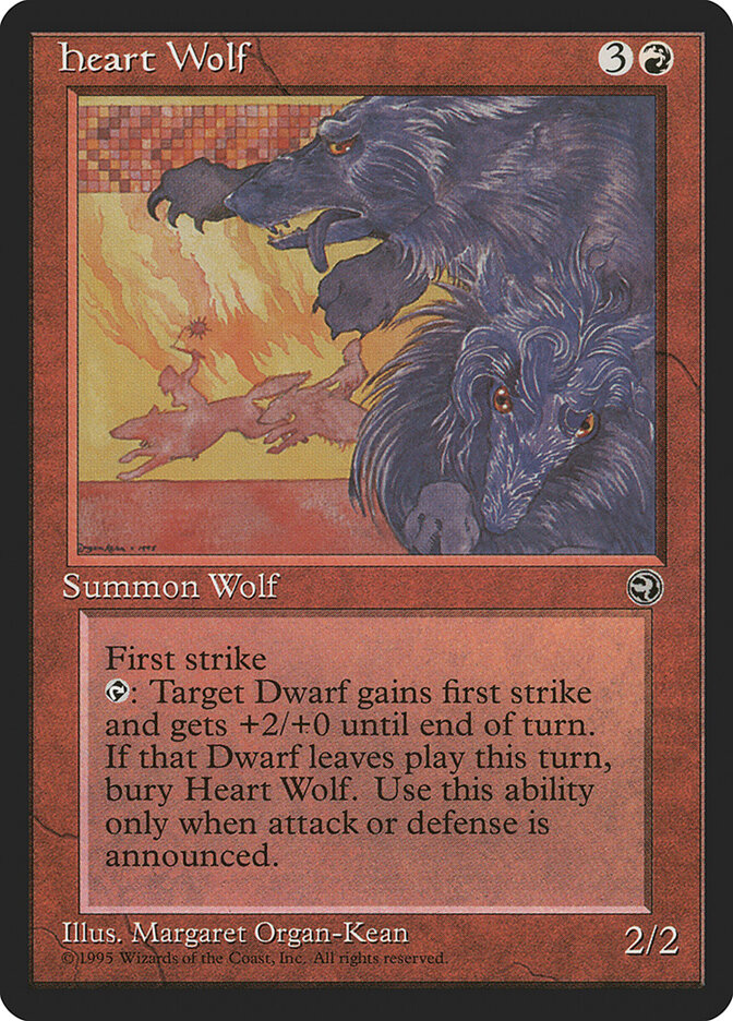 Heart Wolf card front