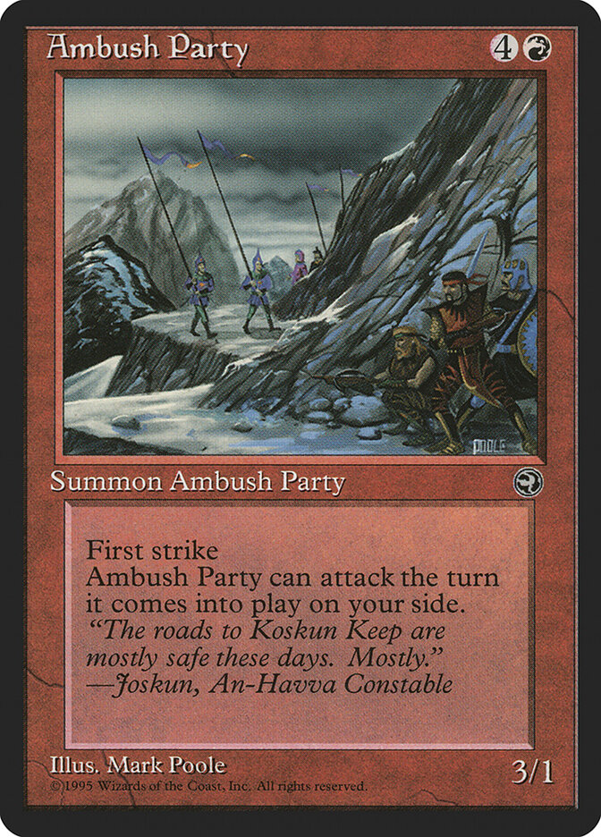 Ambush Party card front