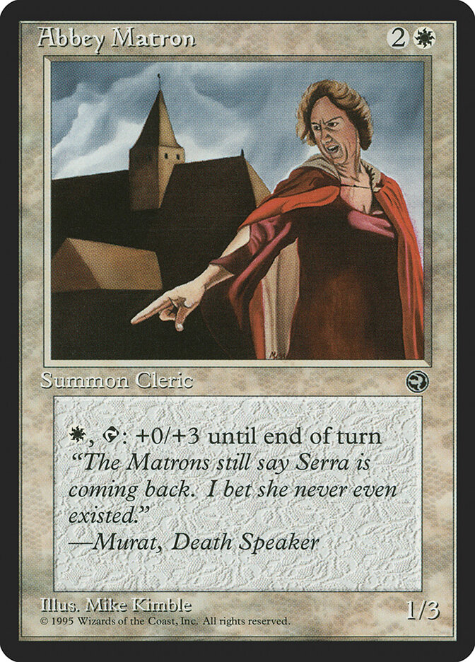 Abbey Matron card front