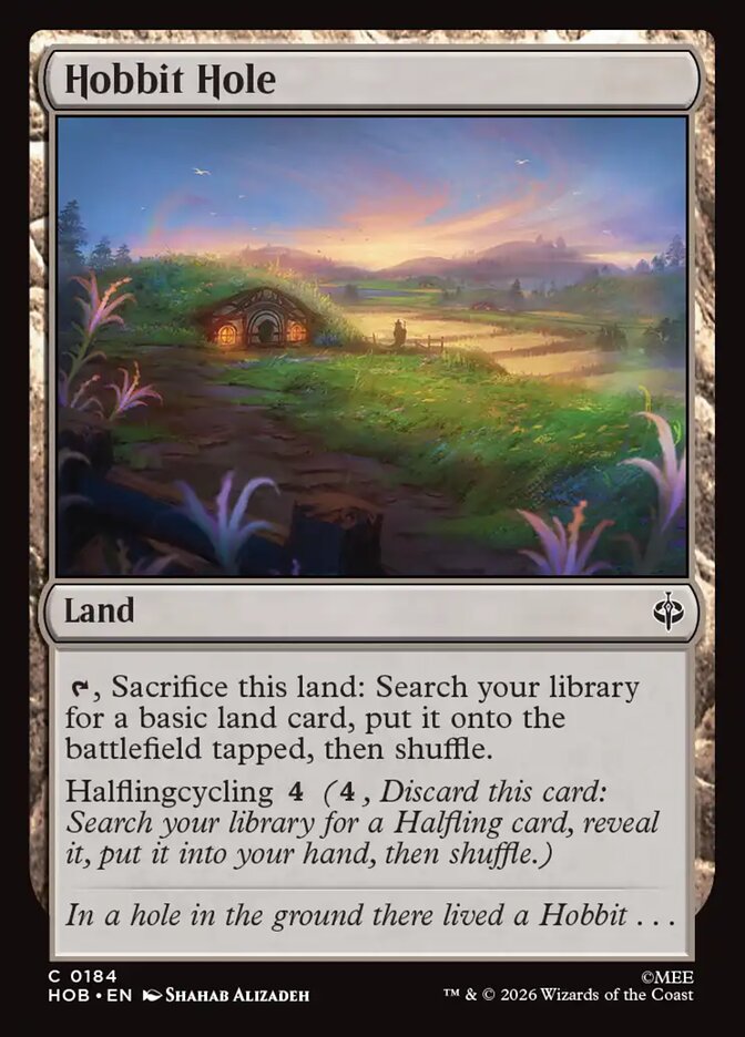 Hobbit Hole card front