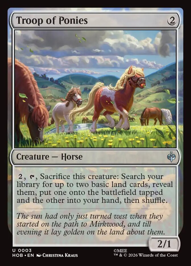 Troop of Ponies card front