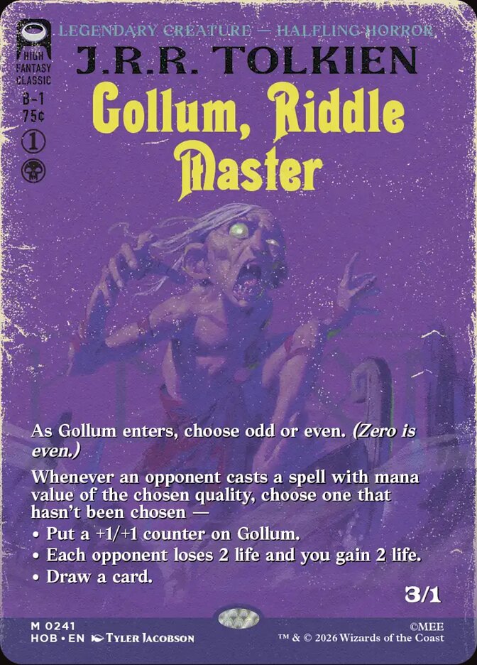 Gollum, Riddle Master card front