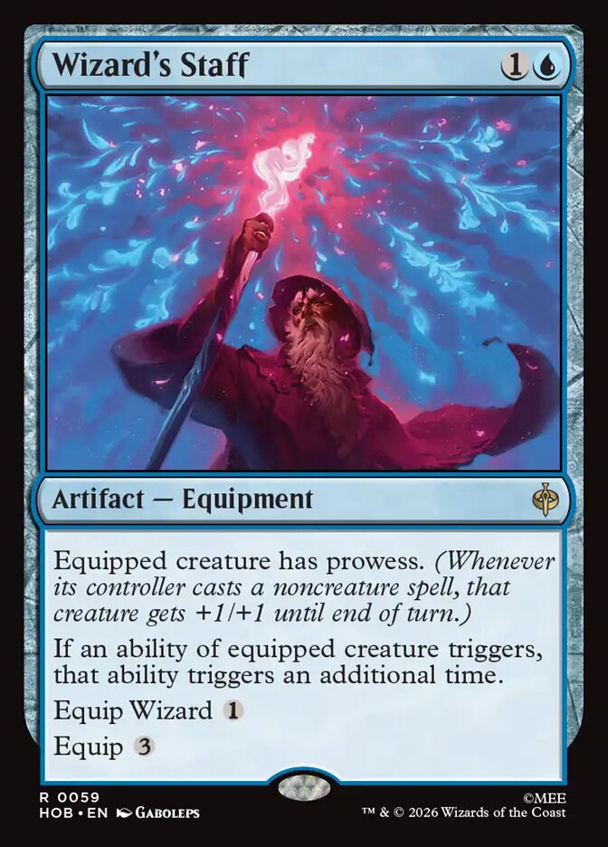 Wizard's Staff card front